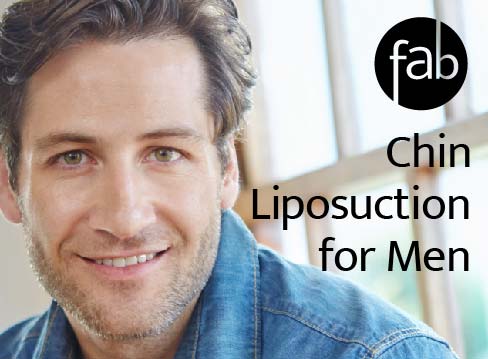 Featured image for a web page describing the benefits of chin liposuction for men.